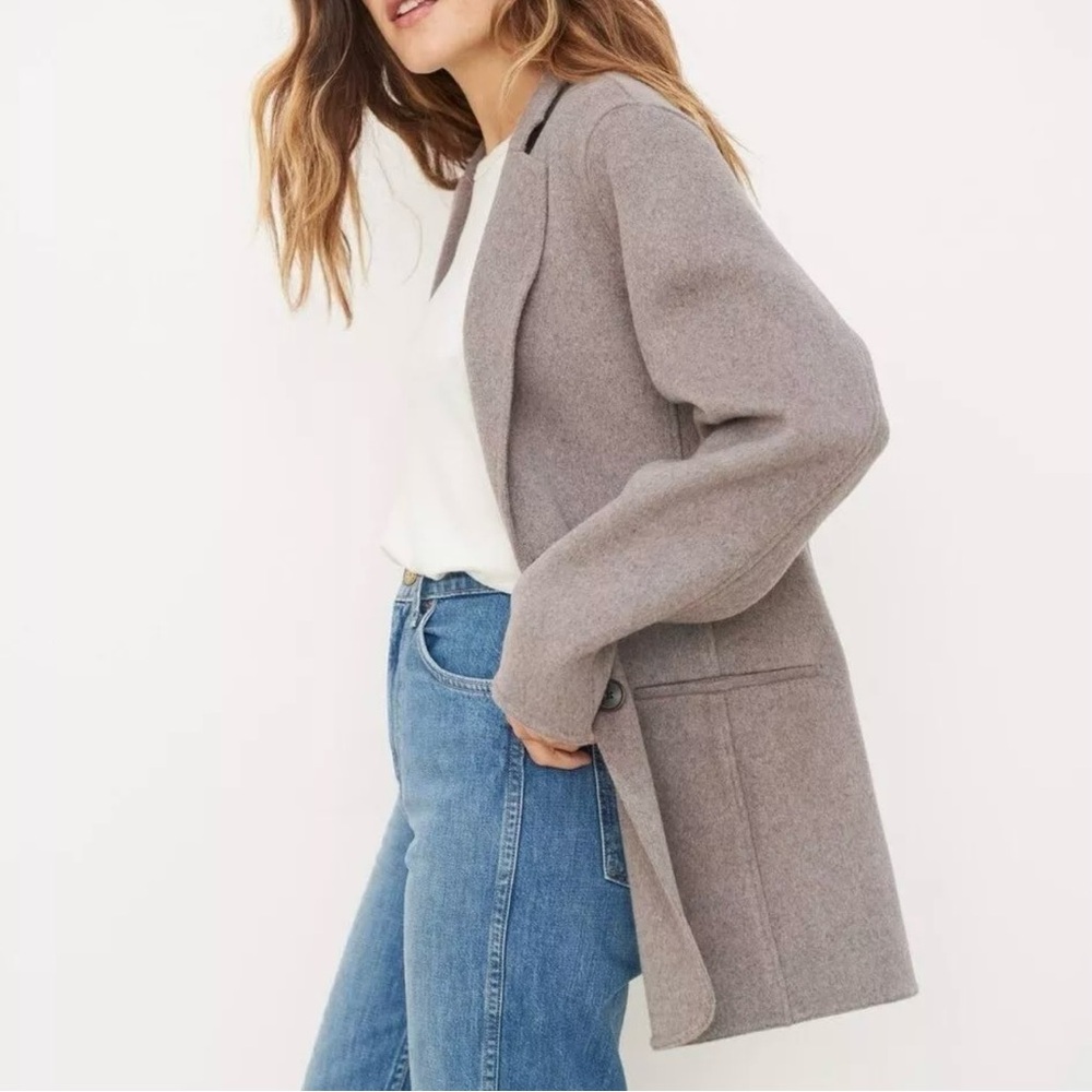 Jenni Kayne Coat XL Riding Cashmere Blend Jacket Collar Alpaca Wool